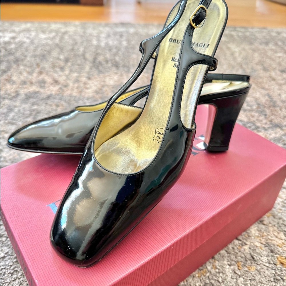 Bruno Magli Glossy Black Women's Heels
